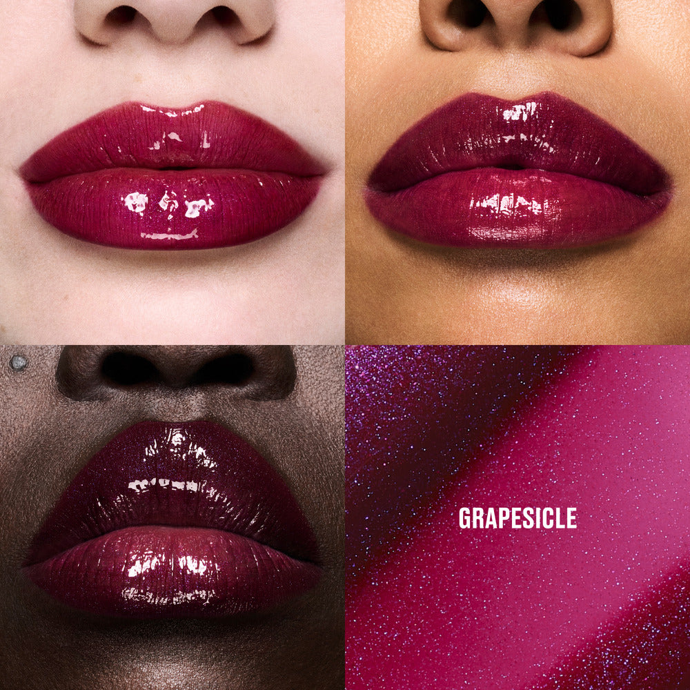 LIPGLASS CUSHION HIGH-PIGMENT LIP OIL#Grapesicle