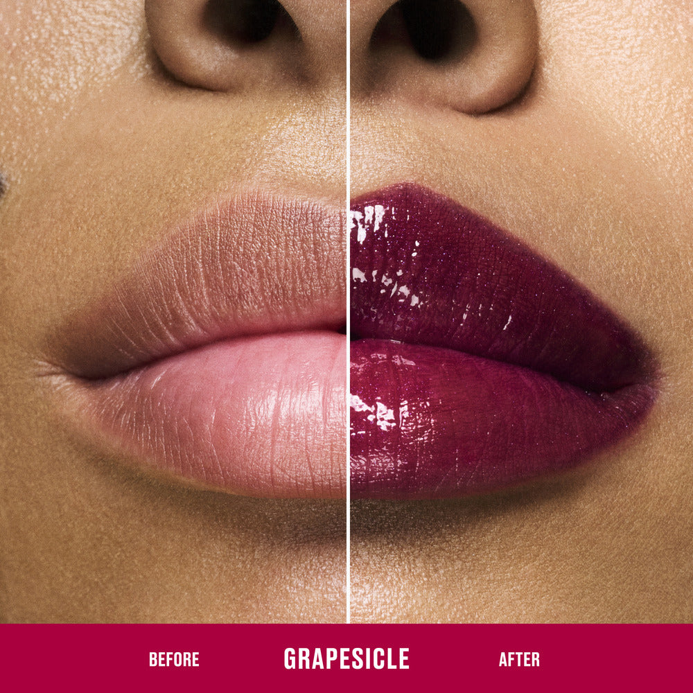 LIPGLASS CUSHION HIGH-PIGMENT LIP OIL#Grapesicle